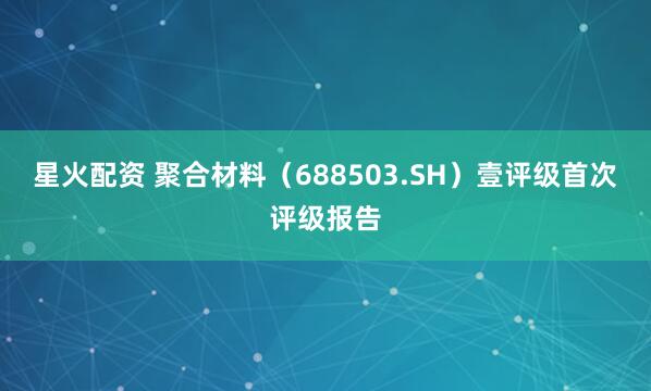 星火配资 聚合材料（688503.SH）壹评级首次评级报告